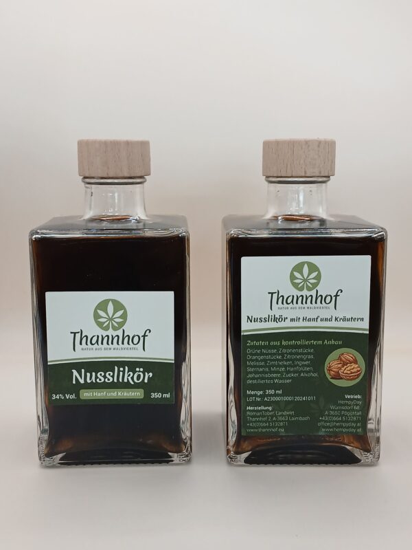 Nusslikör mit Hanf und Kräuter, 350ml, 34Vol% – Bild 2